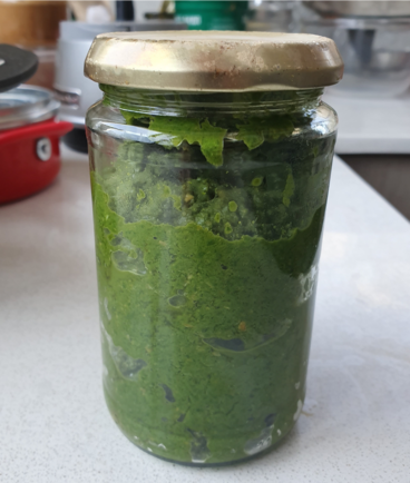 thai basil on jar