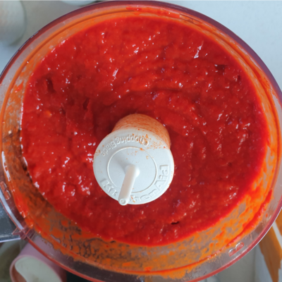 Peppers after blender 